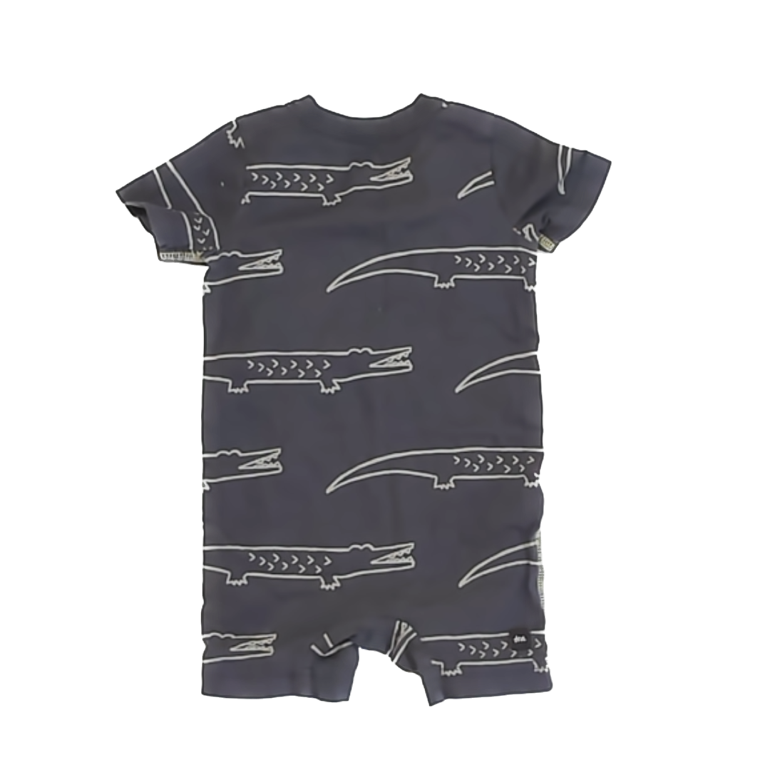 Tea Collection Boys Grey | Alligator Onesie Size: 9-12 Months Grey | Alligator