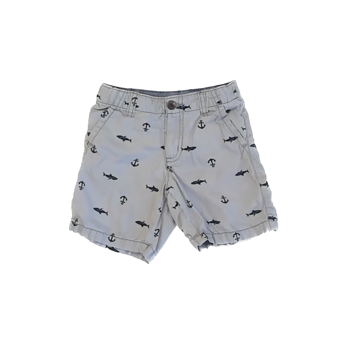 Gymboree Boys Grey Anchors Shorts Size: 4T Grey Anchors