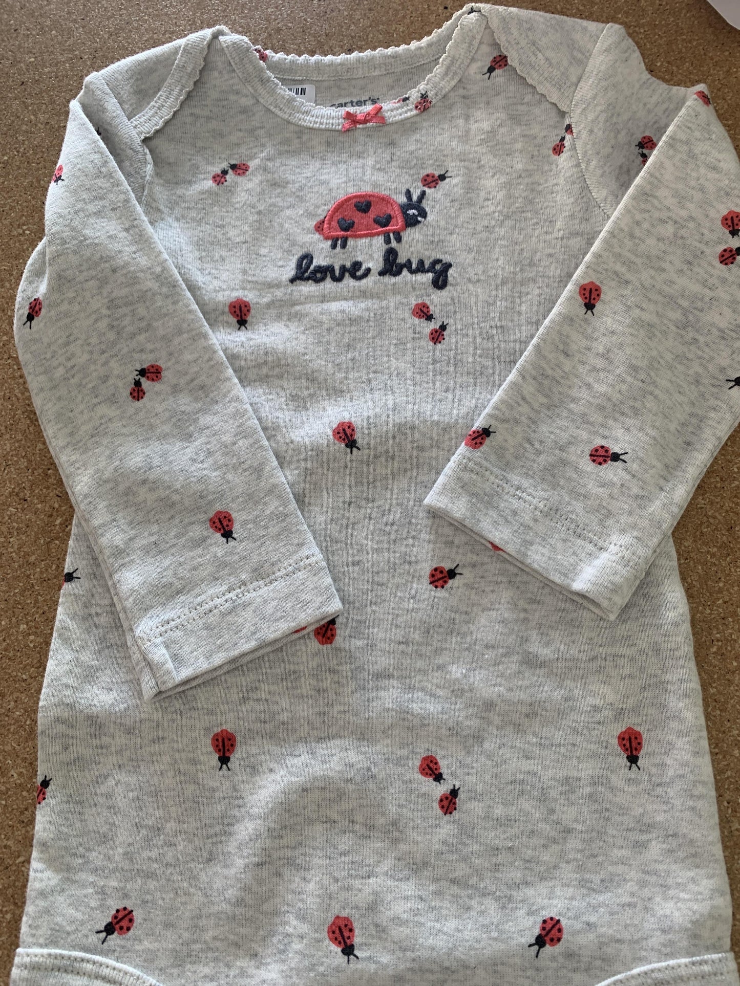 Carters Girls Grey | animals | Red Onesie Size: 9 months Grey | animals | Red
