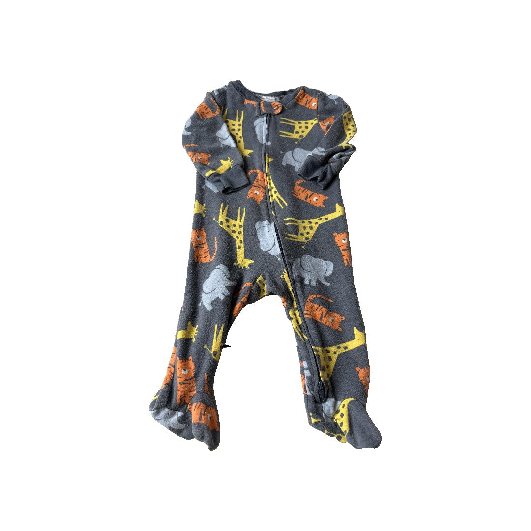 Carters Unisex Grey | animals Pajamas Size: 9 months Grey | animals