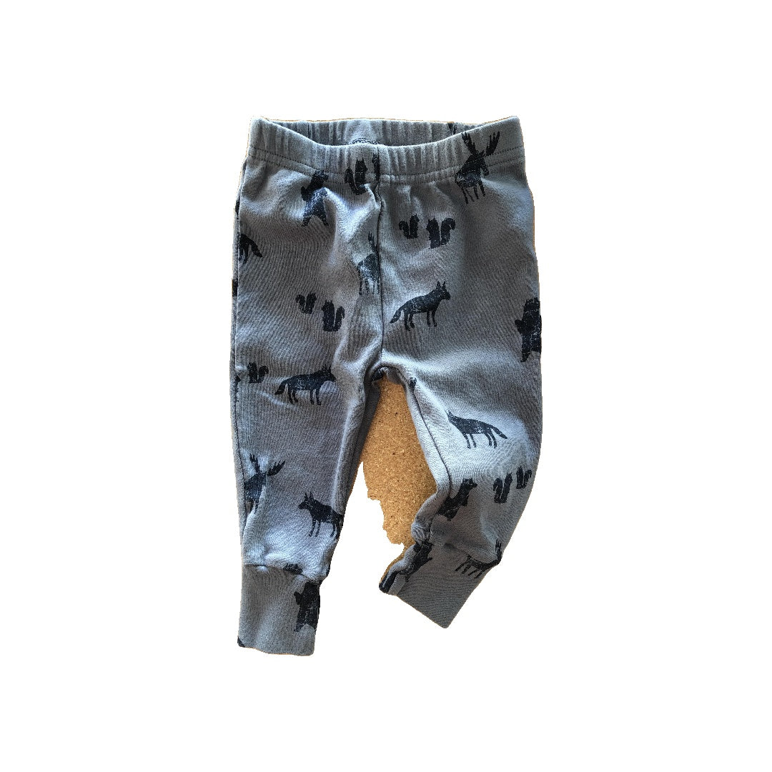 Oliver & Rain Unisex Grey | animals Pants Size: 12 months Grey | animals