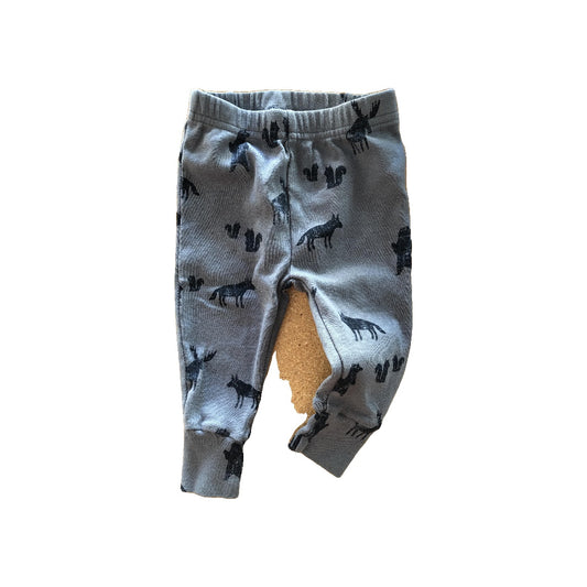 Oliver & Rain Unisex Grey | animals Pants Size: 12 months Grey | animals