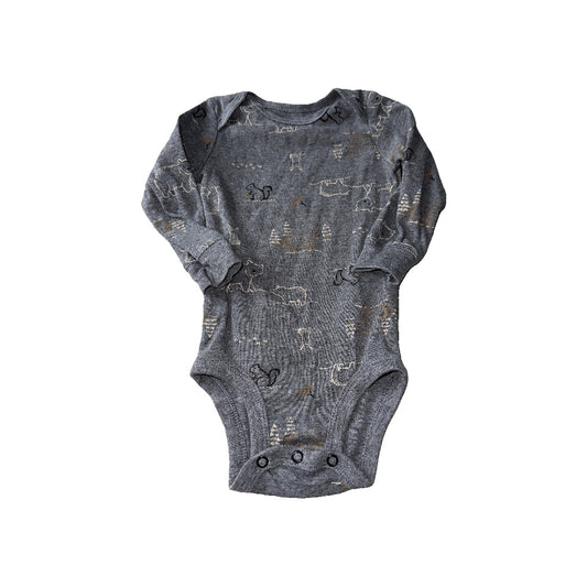 Carters Boys Grey | animals Onesie Size: 9 months Grey | animals