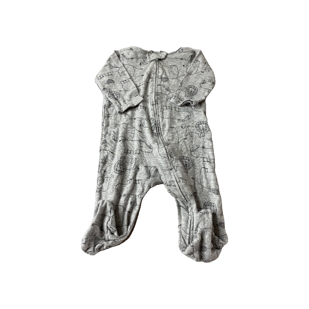 Carters Boys Grey | animals Pajamas Size: 6 months Grey | animals
