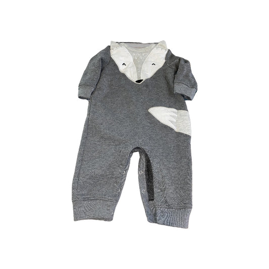 Carters Unisex Grey | animals Romper Size: 3-6 months Grey | animals