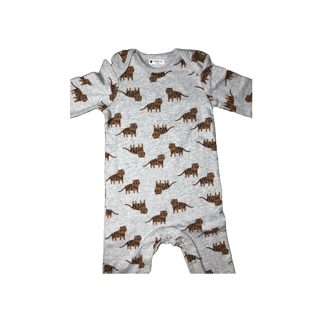 Carters Unisex Grey | animals Long Sleeve Outfit Size: 3-6 months Grey | animals