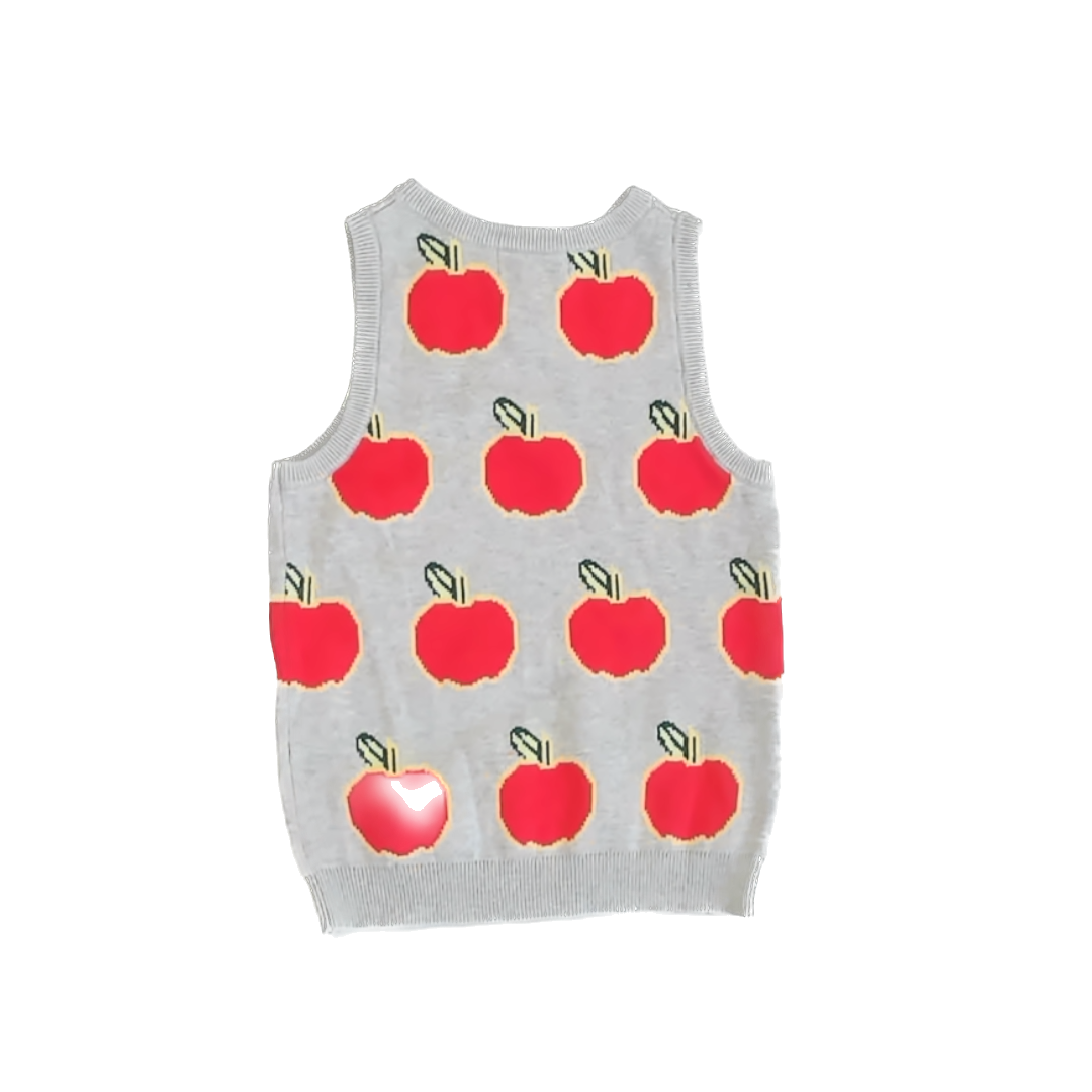Monica & Andy Boys Grey | Apple Sweater Vest Size: 5T Grey | Apple