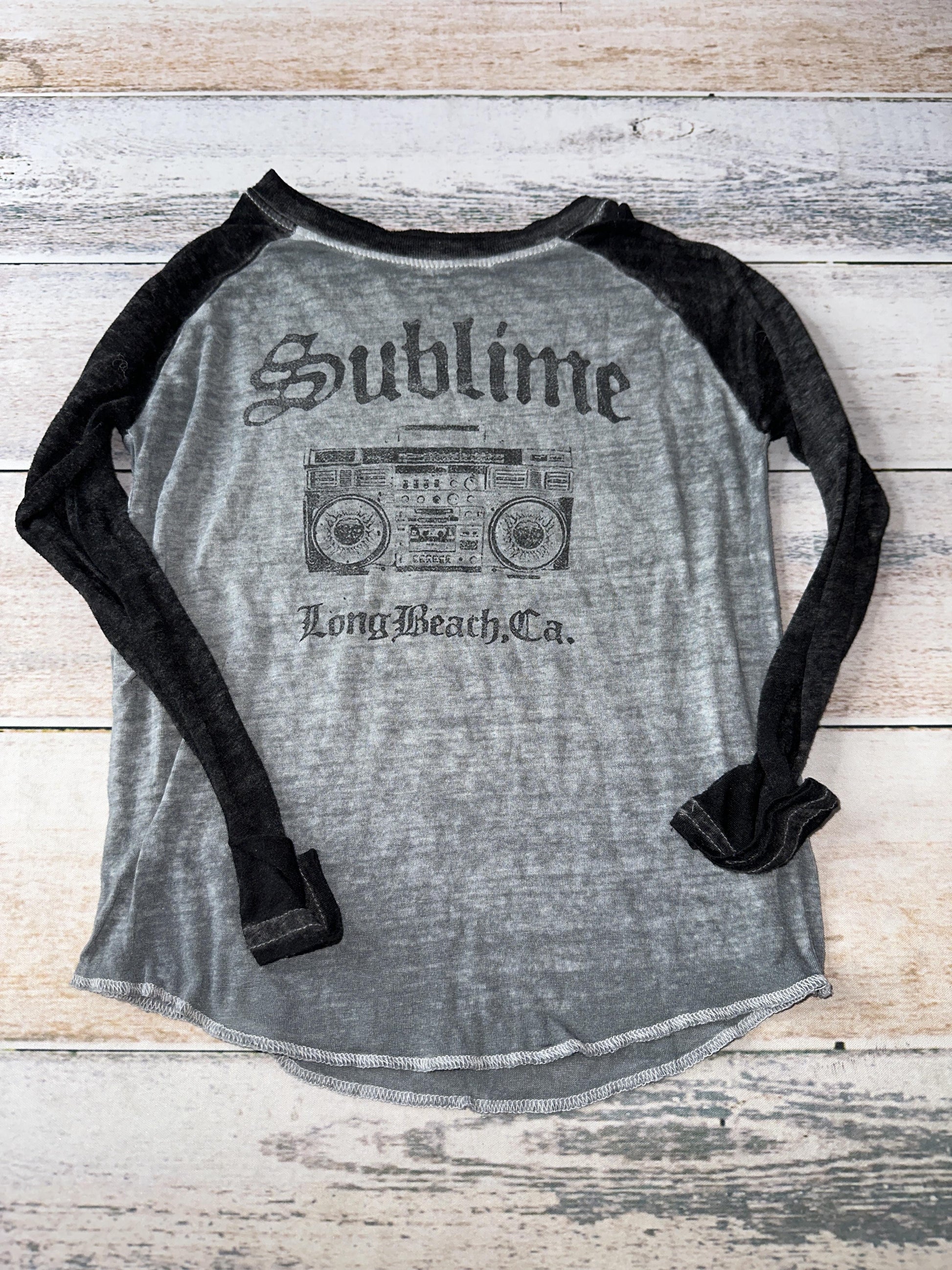 Sublime Girls Grey | Band | Black Long Sleeve T-Shirt Size: 4T Grey | Band | Black