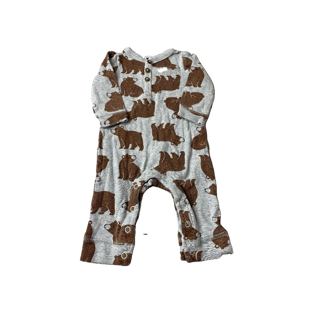 Carters Girls Grey | bears Long Sleeve Outfit Size: 3 months Grey | bears