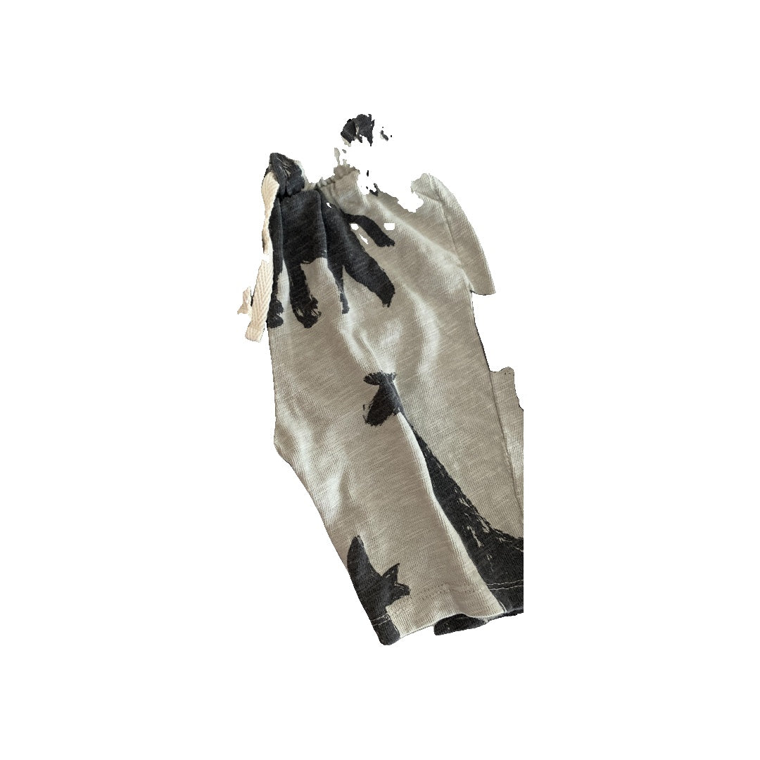 Zara Boys Grey | Black | animals Pants Size: 6-9 months Grey | Black | animals