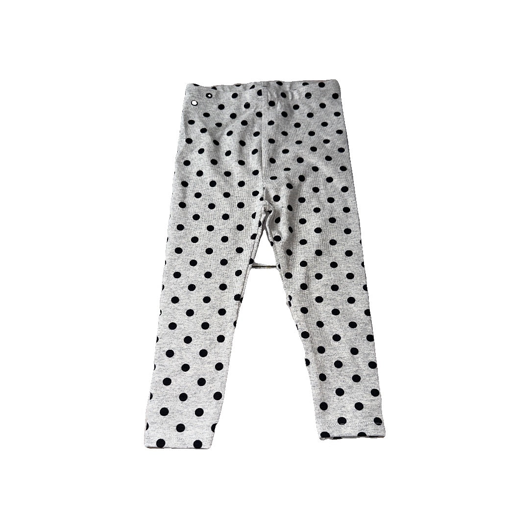 Mighty Goods Girls Grey | Black | Dots Pants Size: 18 months Grey | Black | Dots