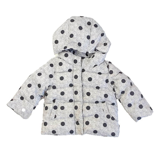 baby gap Girls Grey | Black Dots Winter Coat Size: 3T Grey | Black Dots