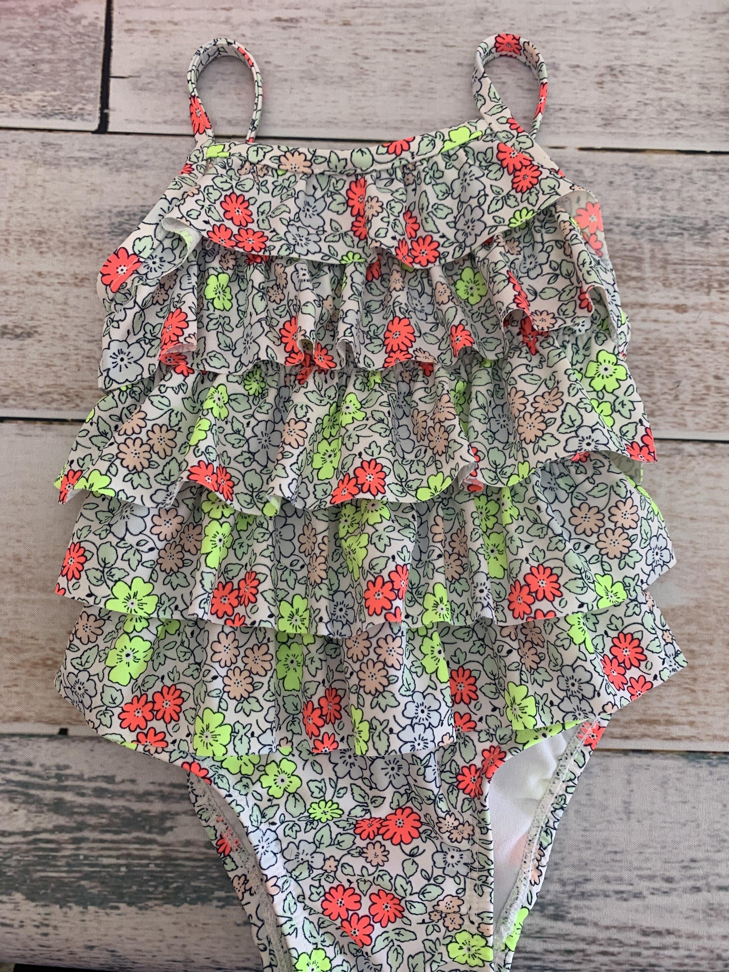 Gap Girls Grey | Black | light green | Flowers Swimwear Size: 6-12 months Grey | Black | light green | Flowers