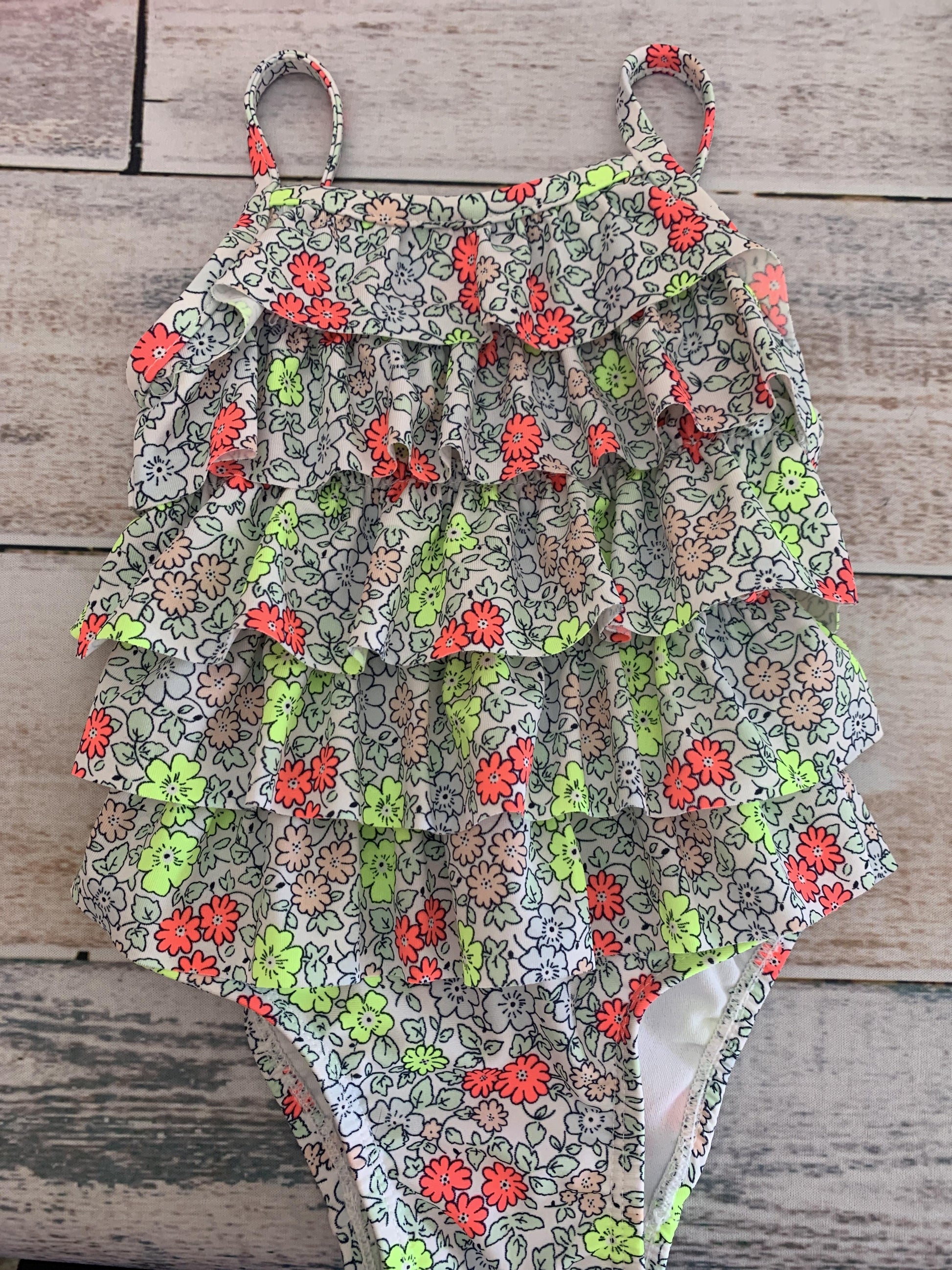 Gap Girls Grey | Black | light green | Flowers Swimwear Size: 6-12 months Grey | Black | light green | Flowers