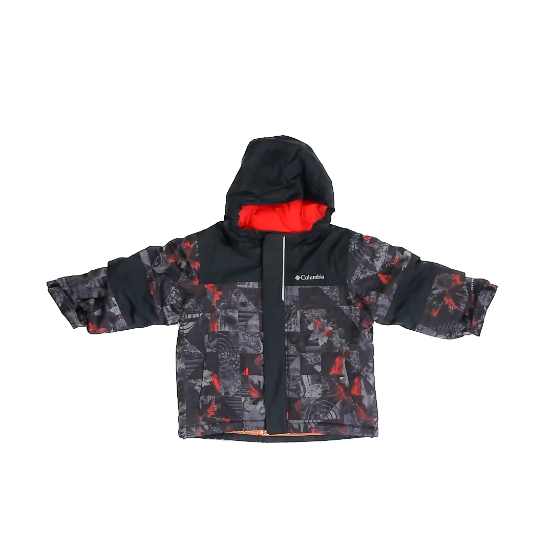 Columbia Boys Grey | Black | Orange Winter Coat Size: 2T Grey | Black | Orange