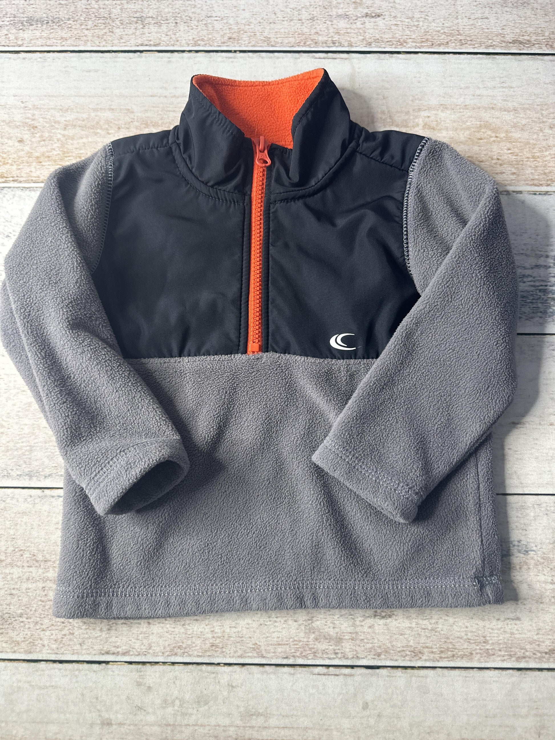 Carters Boys Grey | Black | orange Sweater Size: 24 months Grey | Black | orange