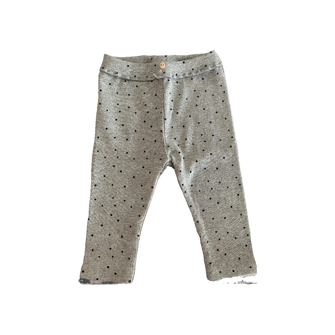Zara Girls Grey | Black | polka dot Pants Size: 6-9 months Grey | Black | polka dot