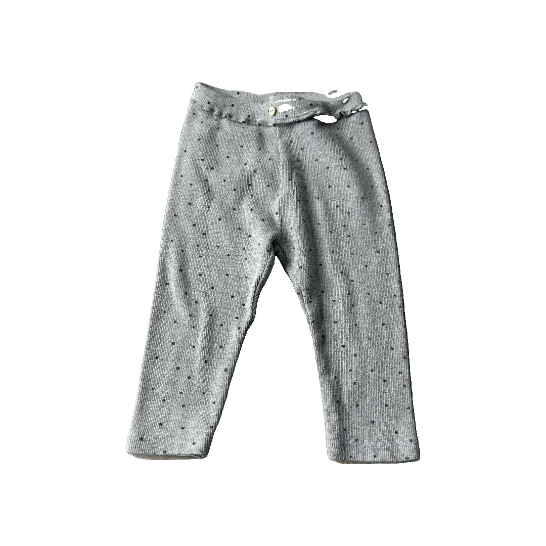 Zara Girls Grey | Black | polka dot Pants Size: 9-12 Months Grey | Black | polka dot