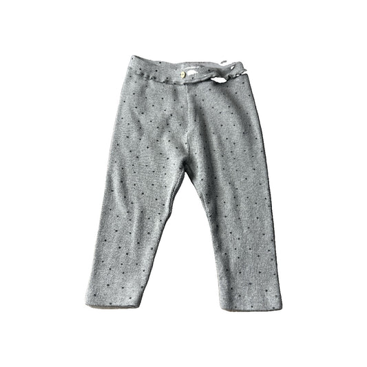 Zara Girls Grey | Black | polka dot Pants Size: 9-12 Months Grey | Black | polka dot