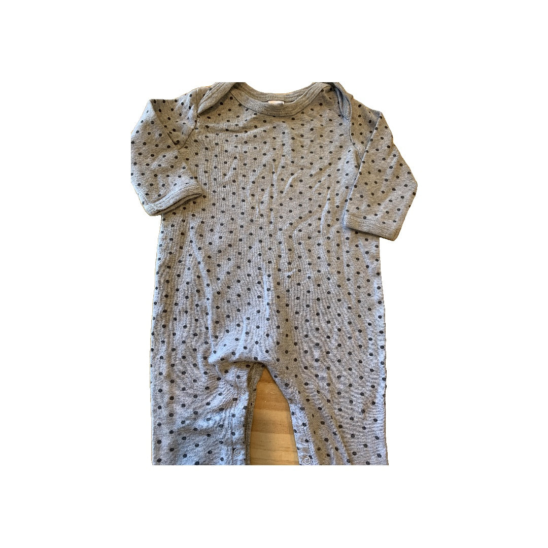 Boys Grey | Black | polka dot Long Sleeve Outfit Size: 3 months Grey | Black | polka dot