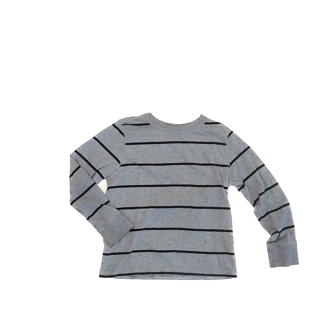 Arizona Boys Grey | Black Stripe Long Sleeve Shirt Size: S (6-7) Grey | Black Stripe