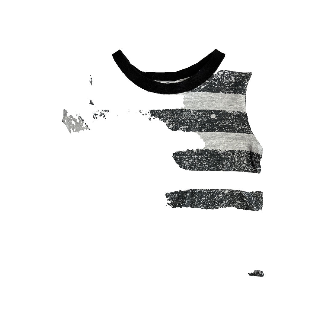 Splendid Boys Grey | Black | Stripe T-Shirt Size: 12-18 months Grey | Black | Stripe
