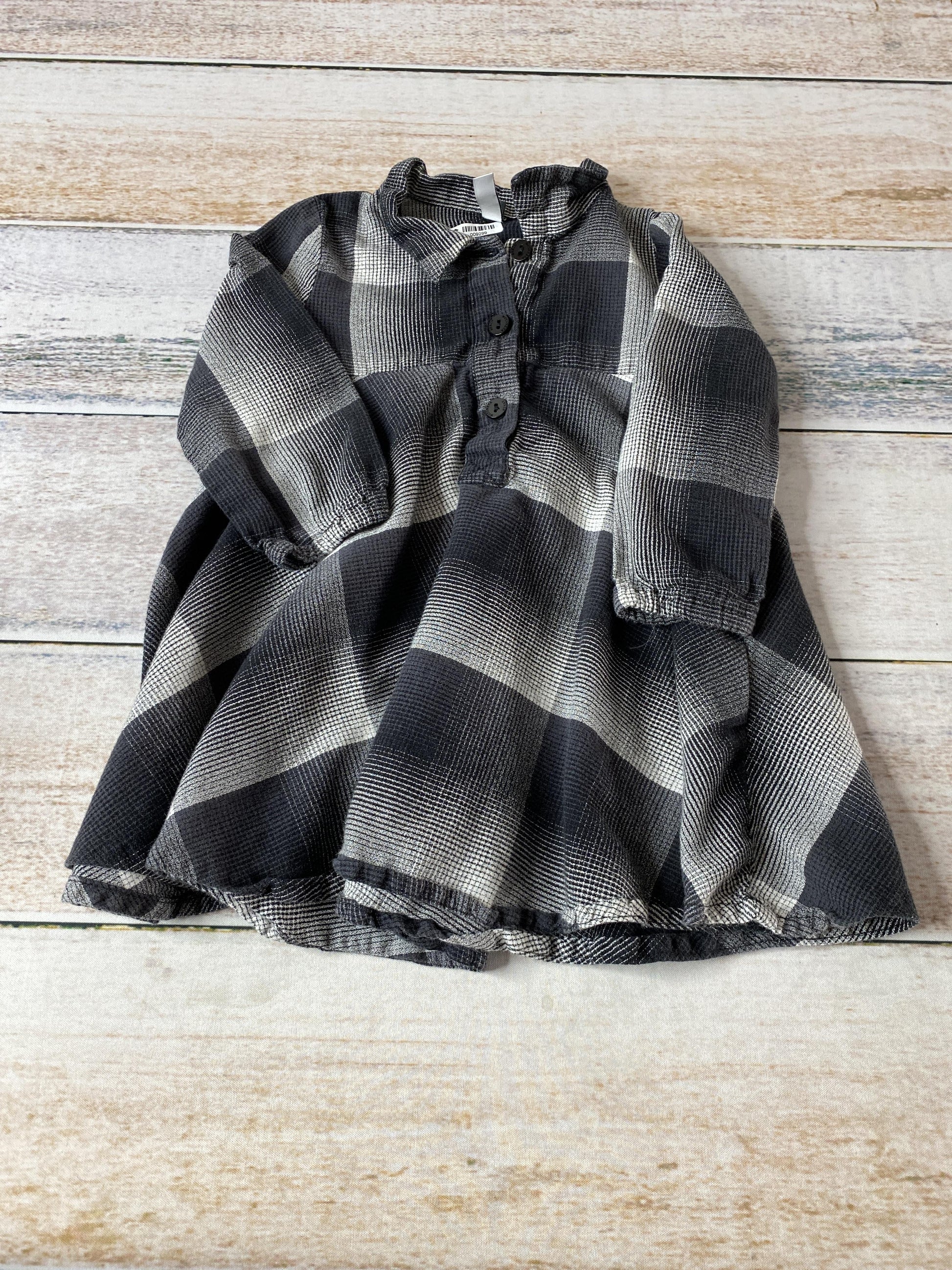 Motoreta Girls Grey | Black | Wool White Dress Size: 9 months Grey | Black | Wool White