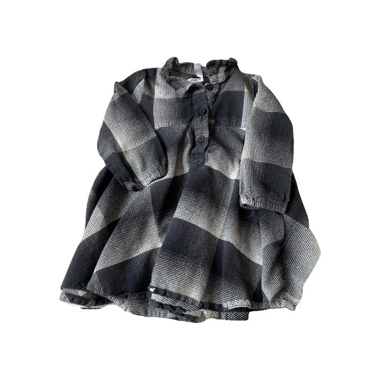 Motoreta Girls Grey | Black | Wool White Dress Size: 9 months Grey | Black | Wool White