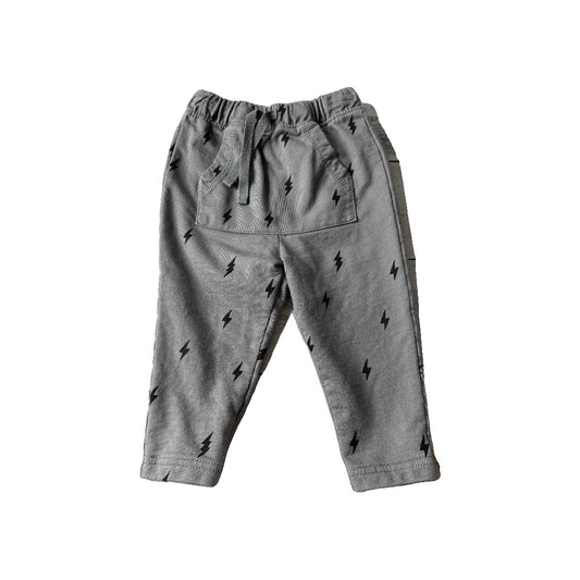 Tea Unisex Grey | Black Pants Size: 12-18 months Grey | Black