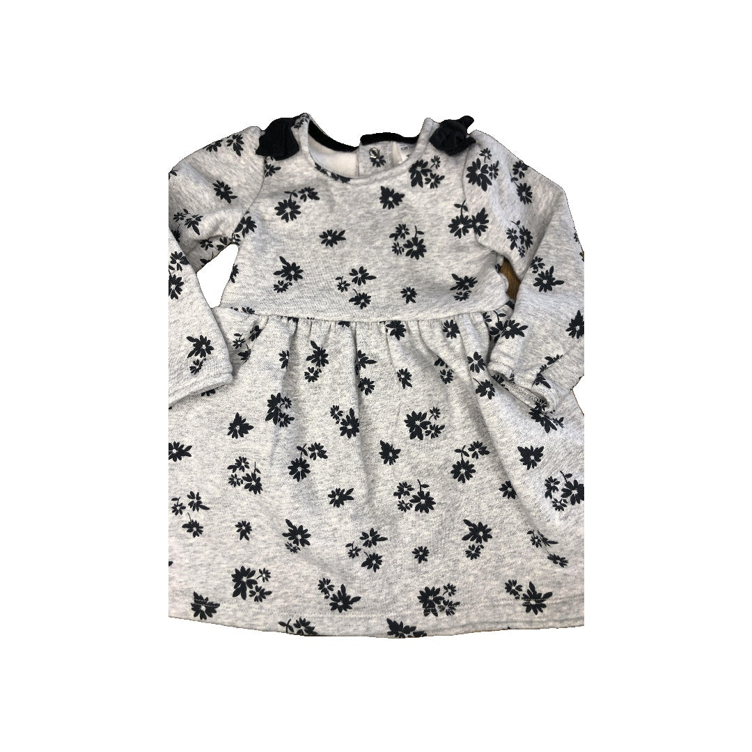 Carters Girls Grey | Black Dress Size: 18 months Grey | Black