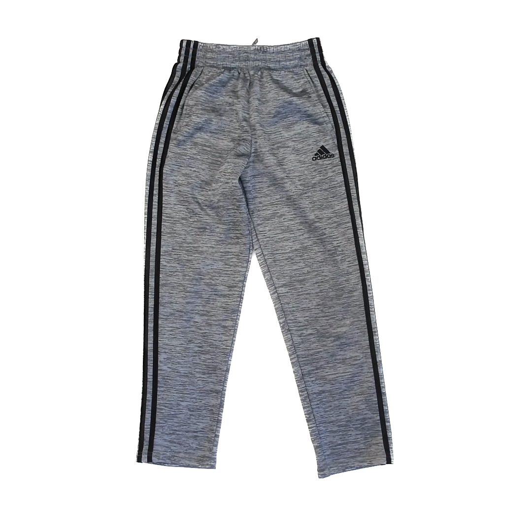 Adidas Boys Grey | Black Casual Pants Size: 10 - 12 Years Grey | Black