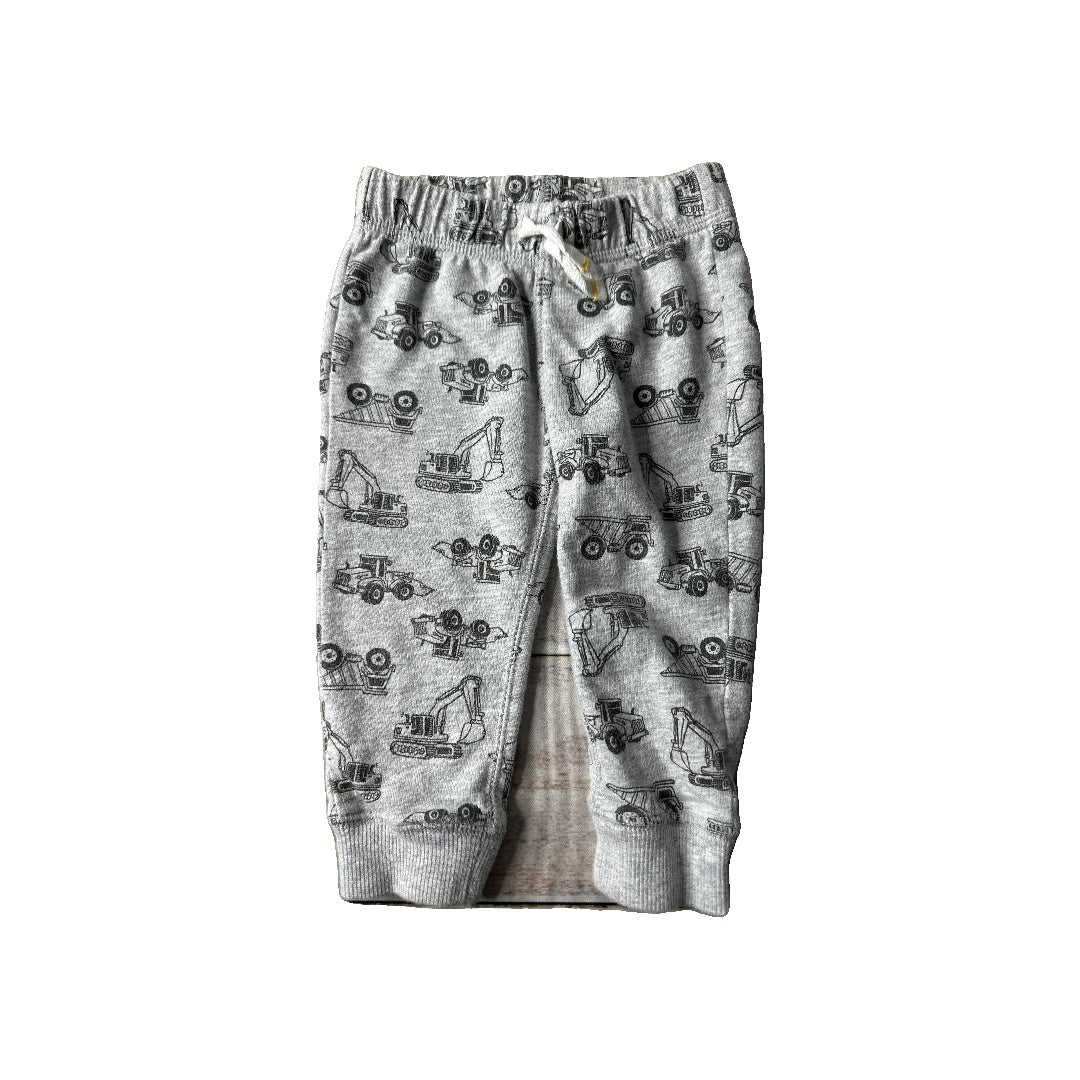Carters Unisex Grey | Black Pants Size: 12 months Grey | Black