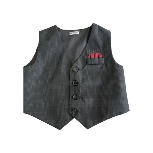 Andrew Fezza Boys Grey | Black Vest Size: 2T Grey | Black