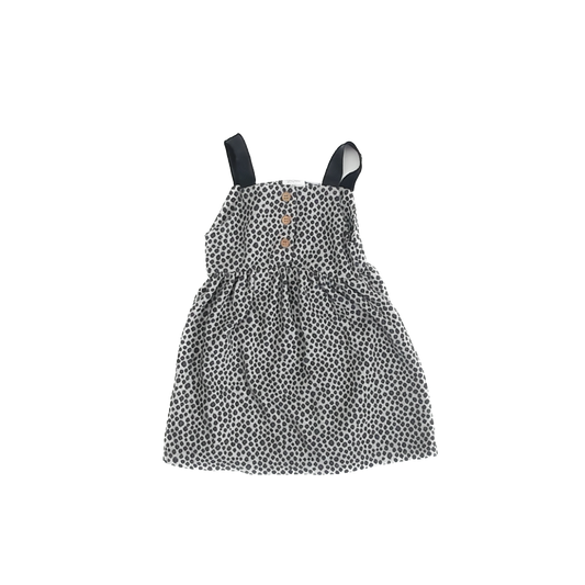 Zara Girls Grey | Black Dress Size: 2-3T Grey | Black