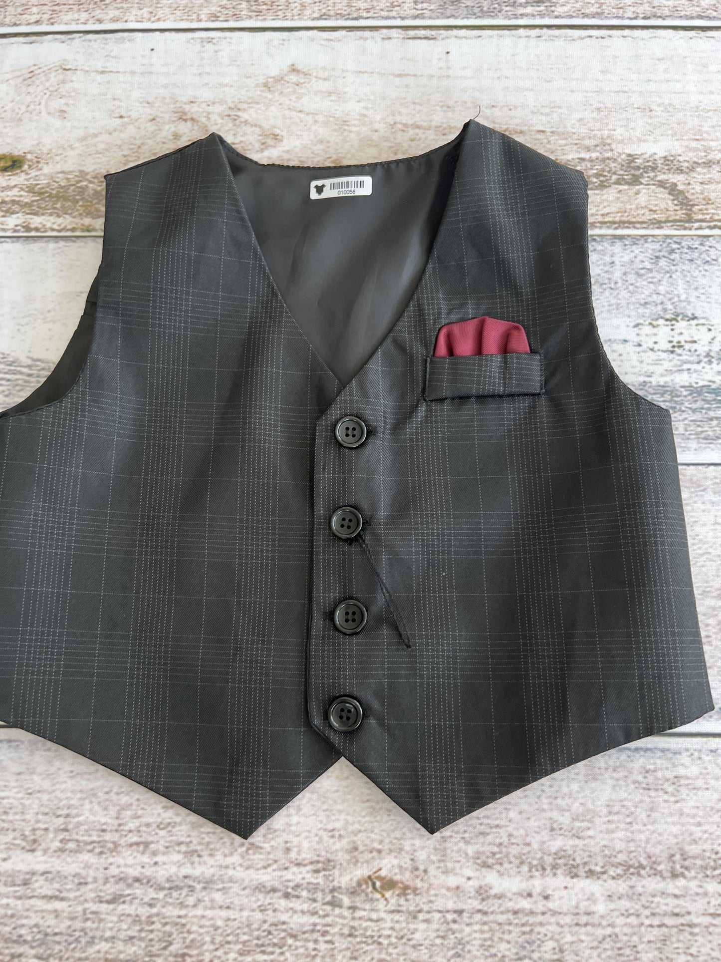 Andrew Fezza Boys Grey | Black Vest Size: 2T Grey | Black