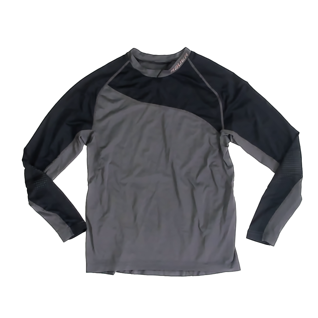 Bauer Boys Grey | Black Athletic Top Size: YM 10-12 Years Grey | Black