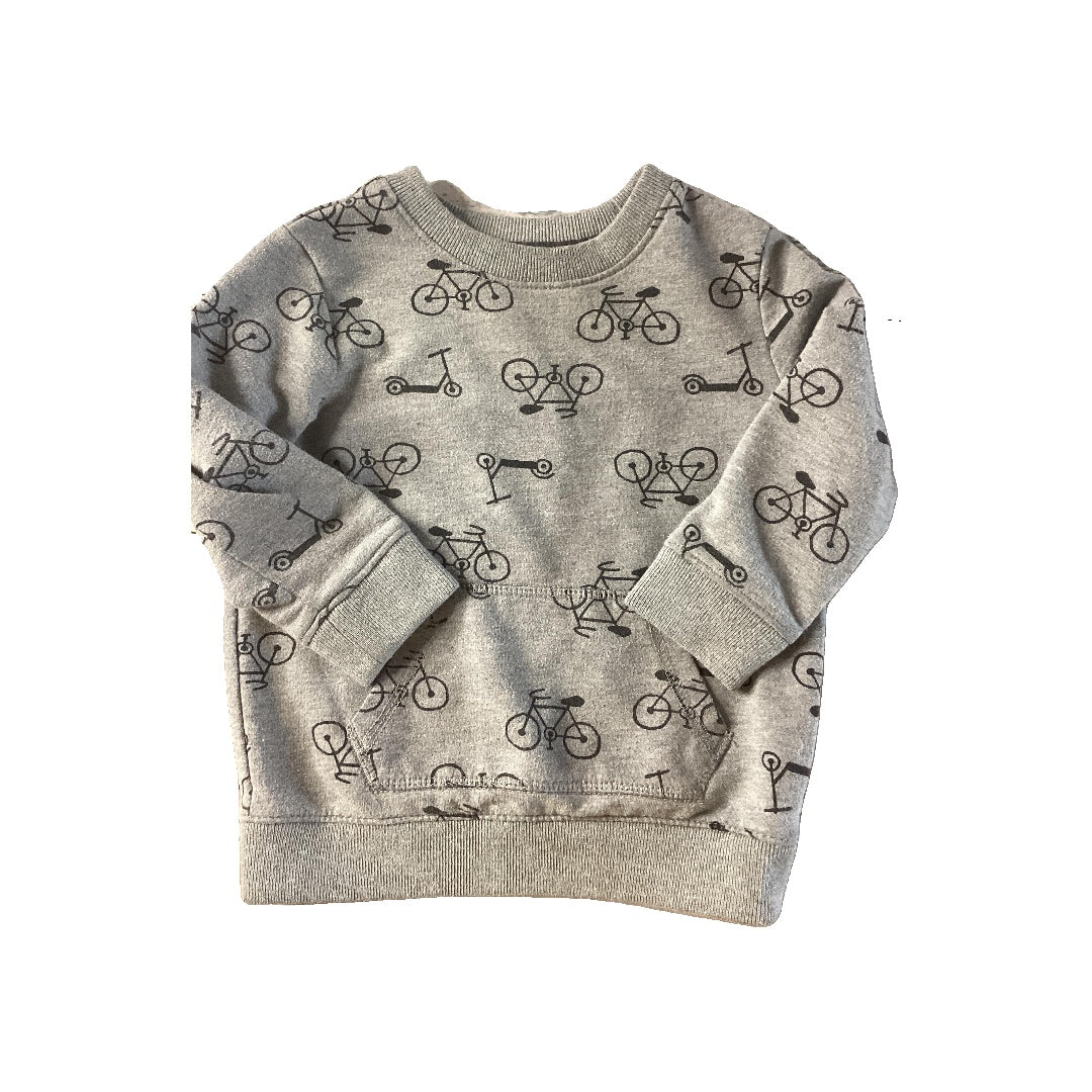 Cat & Jack Unisex Grey | Black Sweater Size: 18 months Grey | Black