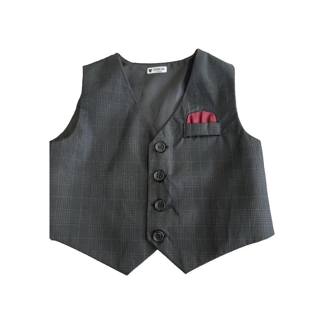 Andrew Fezza Boys Grey | Black Vest Size: 2T Grey | Black