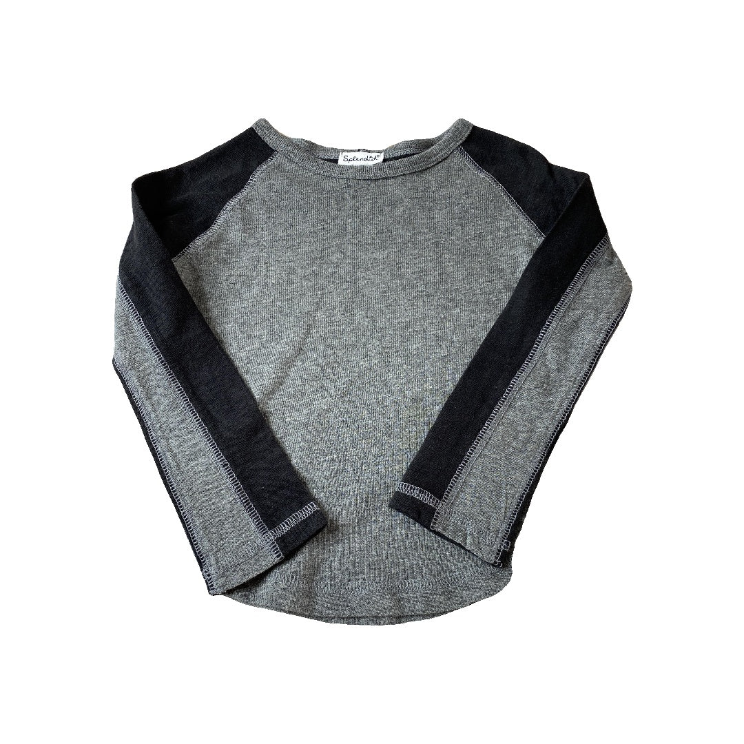 Splendid Unisex Grey | Black Long Sleeve Shirt Size: 2T Grey | Black