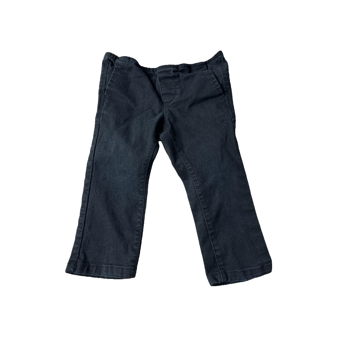 Old Navy Boys Grey | Black Pants Size: 18-24 months Grey | Black