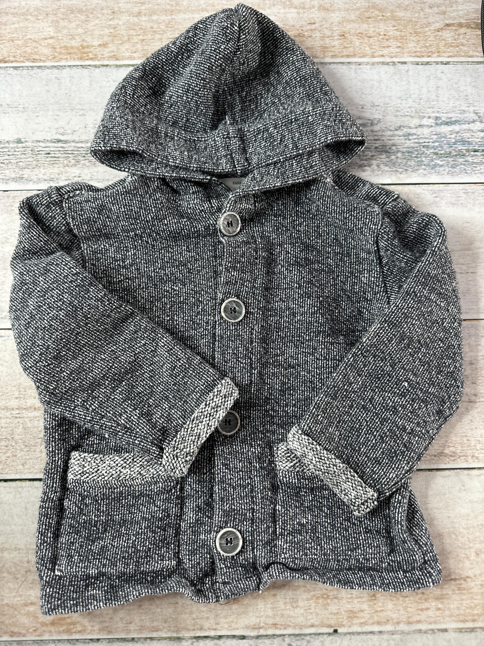 Zara Unisex Grey | Black Sweater Size: 3T Grey | Black