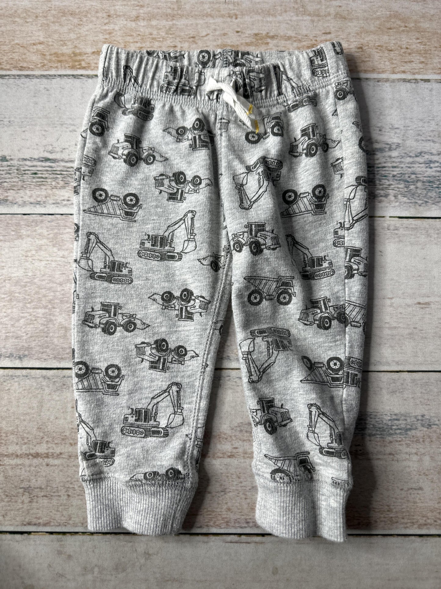 Carters Unisex Grey | Black Pants Size: 12 months Grey | Black