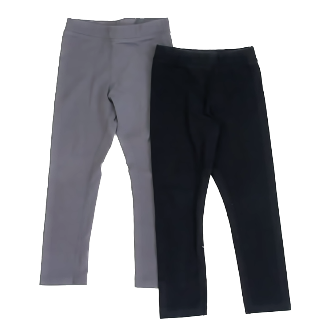 Primary Girls Grey | Black Leggings Size: 5 Grey | Black