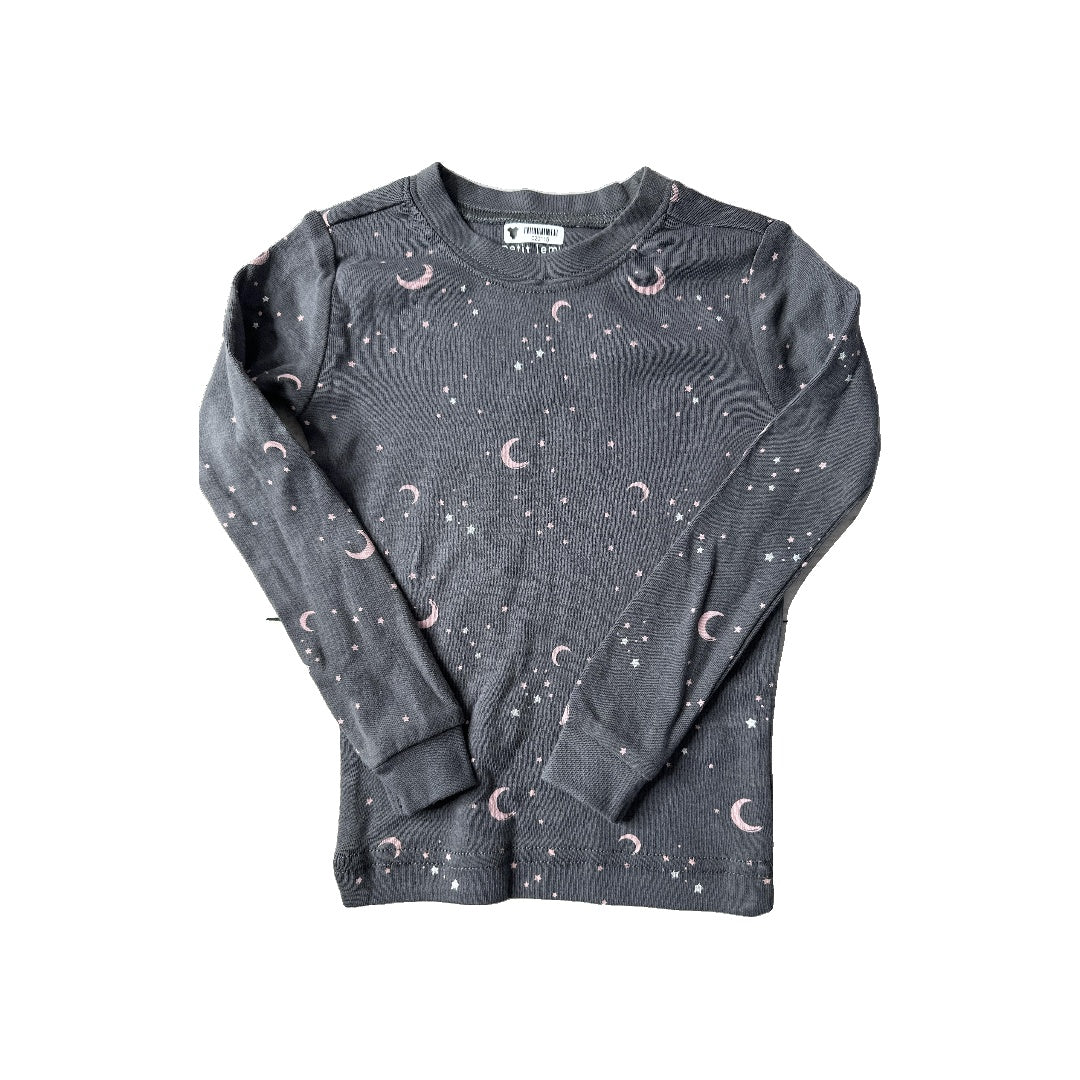 Petit Lemi Girls Grey | Black Pajamas Size: 24 months Grey | Black