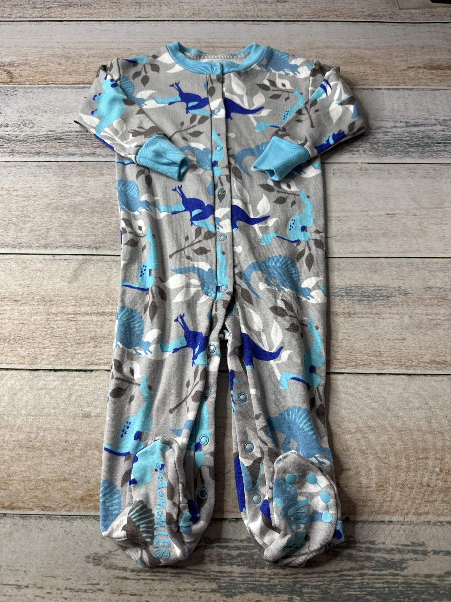New Jammies Boys Grey | Blue | Dinosaur Pajamas Size: 9 months Grey | Blue | Dinosaur