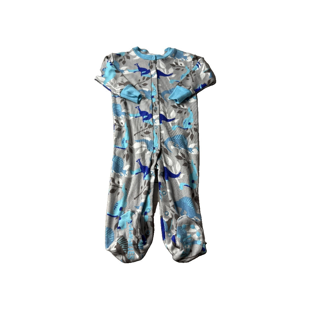 New Jammies Boys Grey | Blue | Dinosaur Pajamas Size: 9 months Grey | Blue | Dinosaur