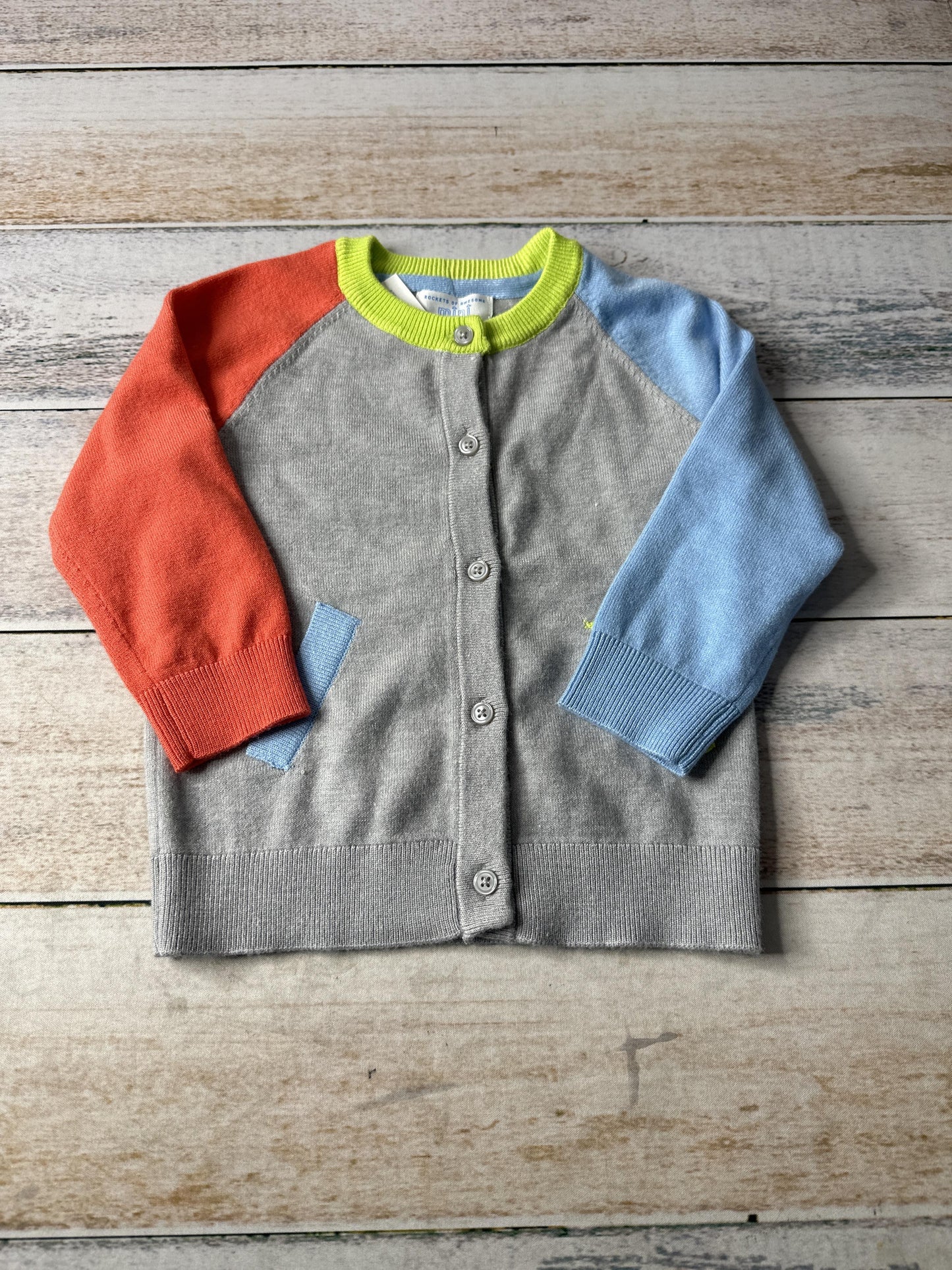 Rockets of Awesome Unisex Grey | Blue | orange Sweater Size: 18-24 months Grey | Blue | orange
