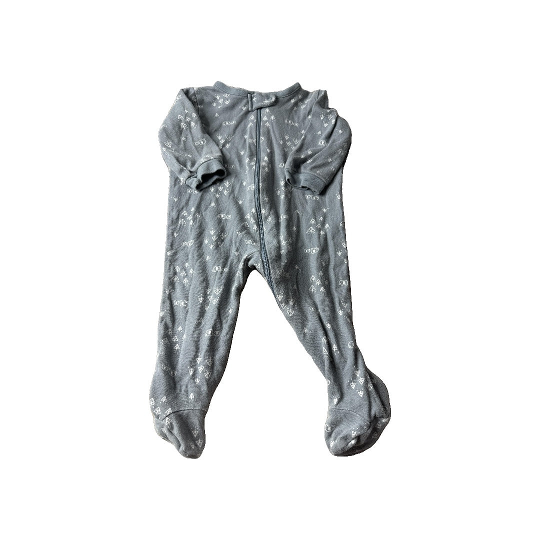 Gerber organic Boys Grey | Blue | Pattern Pajamas Size: 6-9 months Grey | Blue | Pattern