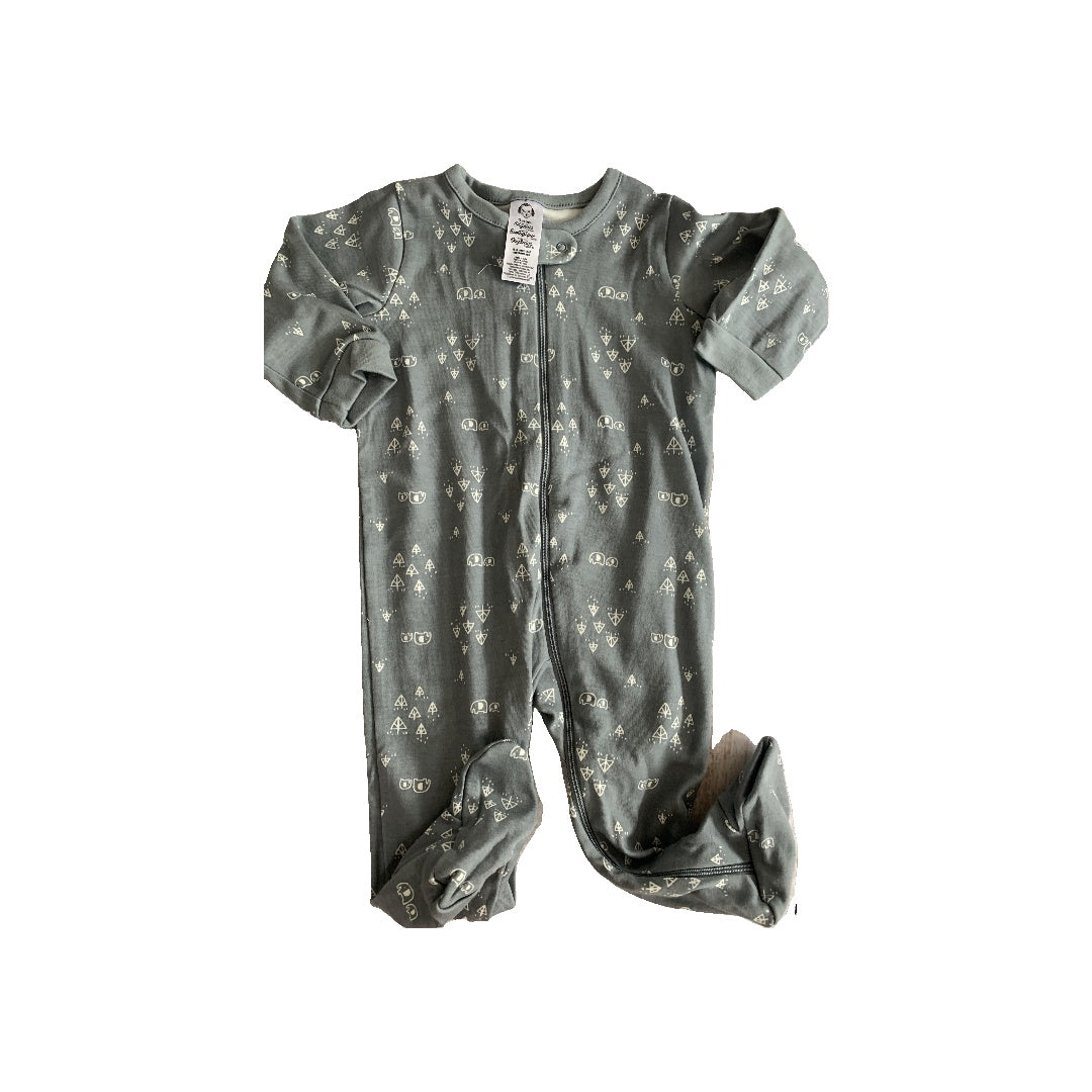 Gerber organic Boys Grey | Blue | Pattern Pajamas Size: 6-9 months Grey | Blue | Pattern