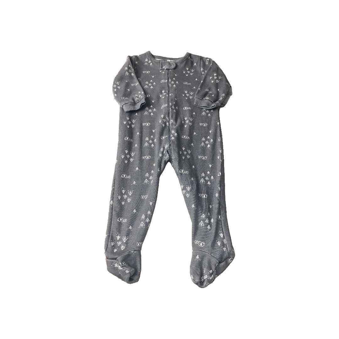 Gerber organic Boys Grey | Blue | Pattern Pajamas Size: 6-9 months Grey | Blue | Pattern